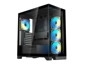 Case Gambyte Magus S/fuente (cs-mag4argwr-lg) Panel De Vidrio, 4 Ventilador, Led Argb, Negro
