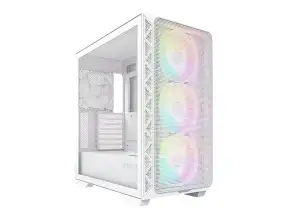 Case Montech Air 903 Max (air 903 Max W ) Panel De Vidrio Templado, 4 Ventiladores 140mm, Led Argb, Blanco