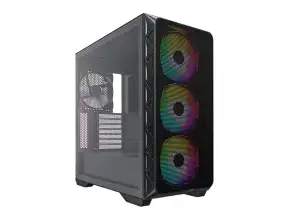 Case Montech Air 903 Max (air 903 Max) Panel De Vidrio Templado, 4 Ventiladores 140mm, Led Argb, Negro