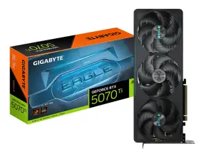 Tarjeta De Video Gigabyte Rtx 5070 Ti 16gb Gddr7 Eagle (gv-n507teagleoc-16gd) Geforce Nvidia 256 Bits, 3 Ventiladores