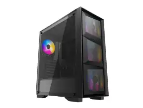 Case Deepcool Matrexx 50 Mesh 4fs S/ Fuente (dp-atx-matrexx50-mesh-4fs) Panel De Vidrio, 4 Ventiladores, Led, Negro