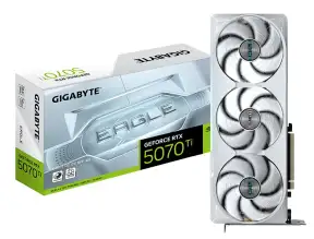 Tarjeta De Video Gigabyte Rtx 5070 Ti 16gb Gddr7 Eagle Ice (gv-n507teagleoc Ice-16gd) Geforce Nvidia 256 Bits, 3 Ventiladores