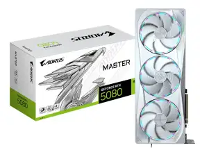 Tarjeta De Video Gigabyte Rtx 5080 Aorus Master Ice 16gb Gddr7 (gv-n5080aorusm Ice-16gd) Geforce Nvidia 256 Bits, 3 Ventiladores