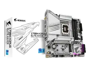 Placa Madre Gigabyte Z790m Aorus Elite Ax Ice (ga-z790m Aorus Elite Ax Ice) Socket Lga 1700, Ram Ddr5 Buss 7600oc Mt/s, 14va, 13va, 12va Gen, Wifi 6e