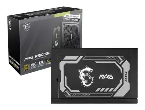 Fuente De Poder Msi 1000w Mpg A1000gl (mag-a1000gl-pcie5) Atx, 80 Plus Gold,  Modular, Negro