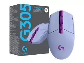 Mouse Inalambrico Logitech Gaming G305 Lightspeed (910-006020) Hasta 12.000 Dpi, 6 Botones, Receptor Usb, Lila