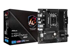 Placa Madre Asrock B760m Pg Lightning Wifi (90-mxbmt0-a0uayz) Socket Lga 1700, Ram Ddr5 Buss 7200oc , 14va, 13va, 12va Gen, Wifi 6e