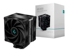 Cooler Para Procesador Deepcool Ak400 Zero Dark Plus (r-ak400-bknnmd-g-1) 2 Ventiladores, 120mm