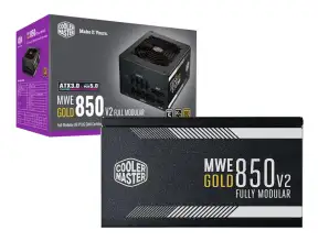 Fuente Cooler Master 850w Mwe V2 Atx 3.0 (mpe-8501-afaag-3u2) Atx, 80 Plus Gold, Modular, Negro