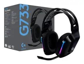 Auricular Inalambrico Logitech Lightspeed Rgb G733 Gaming (981-000863) Microfono, Negro