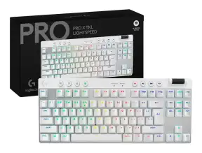 Teclado Gamer Inalambrico Logitech Pro X Tkl (920-012143) Mecanico, Switch Brown, Led Rgb, Blanco