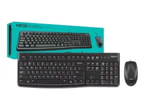 Combo 2 En Uno Logitech Mk120 (920-004428) Teclado, Mouse, 1000 Dpi
