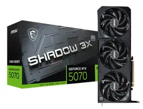 Tarjeta De Video Msi Rtx 5070 Shadow X3 Oc 12gb Gddr7 (g5070-12s3c) Geforce Nvidia 192 Bits, 3 Ventiladores