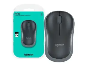 Mouse Inalambrico Logitech M185 (910-002225) Hasta 1000 Dpi, Receptor Usb, 3 Botones, Negro