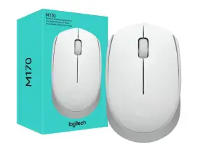 Mouse Inalambrico Logitech M170, Color Blanco Hasta 1000 Dpi, Con Receptor Usb, DiseÑo Ergonomico, 3 Botones (910-006864)