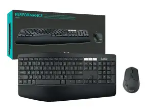 Combo 2 En Uno Logitech Inalambrico Performance Mk850, Teclado Bluetooth Smart, Mouse 8 Botones Sensor Hasta 1000 Dpi, Color Negro (920-008659)