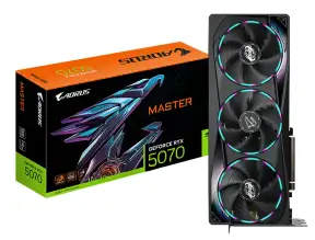 Tarjeta De Video Gigabyte Rtx 5070 12gb Gddr7 Aorus Master (gv-n5070aorus-m-12gd) Geforce Nvidia 192 Bits, 3 Ventiladores