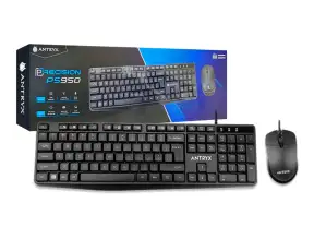 Combo 2 En Uno Antryx Precision Ps-950 V2 (asc-ps950kv2-sp) Teclado + Mouse, 1200 Dpi, Negro