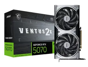 Tarjeta De Video Msi Rtx 5070 Ventus 2x Oc 12gb Gddr7 (912-v532-009) Geforce Nvidia 192 Bits, 2 Ventiladores
