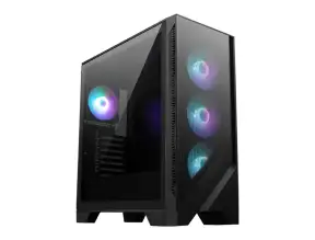 Case Msi Mag Forge 321r Airflow S/fuente (mag Forge 321r Airflow) Panel De Vidrio, 4 Ventiladores, Led Argb, Negro