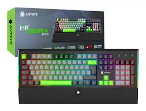 Teclado Antryx Gaming Mecanico Mk Zigra Evo Black/gray | Switch Red (amk-900kre-sp)