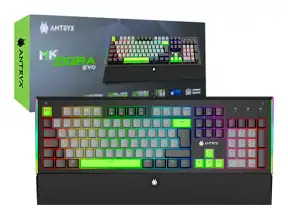 Teclado Antryx Gaming Mecanico Mk Zigra Evo Black/gray | Switch Blue (amk-900kbl-sp)