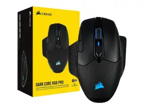 Mouse Inalambrico Corsair Dark Core Rgb Pro Gaming (ch-9315411-na) Hasta 18.000 Dpi, Receptor Usb, Bluetooth, 8 Botones