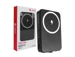 Bateria Teros Power Bank Portable Te-7052n, 1 Puerto De Salida Tipo C Y Usb, 1 Puerto De Entrada Tipo C, 8000mah, Negro (te-7052)