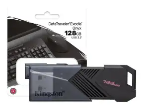 Memoria Usb Kingston 128gb Datatraveler Exodia Onyx (dtxon/128gb) Usb 3.2, Dispositivo De Almacenamiento, Negro