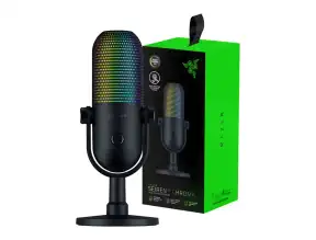 Microfono Razer Seiren V3 Croma (rz19-05060100-r3u1) Interfaz Usb, Negro 