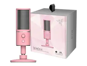 Microfono Razer Seiren X Gaming (rz19-02290300-r3m1) Interfaz Usb, Rosado 