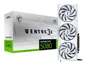 Tarjeta De Video Msi Rtx 5080 Ventus 3x Oc White 16gb Gddr7 (rtx 5080 16g Ventus 3x Oc Whit) Geforce Nvidia 256 Bits, 3 Ventiladores