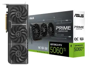 Tarjeta De Video Asus Rtx 5060 Ti 16gb Prime Oc Gddr7 (as Rtx5060ti Prime Oc) Geforce Nvidia 128 Bits, 3 Ventiladores