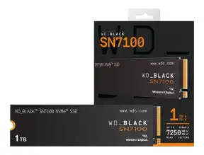 Unidad De Almacenamiento Ssd M.2 Pcie Western Digital 1tb Nvme Black Sn7100, 2280 (wds100t4x0e) Hasta 7250mb/s De Lectura