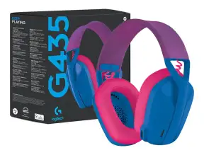 Auricular Inalambrico Logitech Lightspeed G435 Gaming (981-001061) Con Microfono, Azul / Rosado