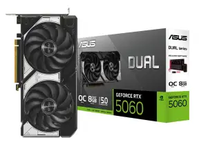 Tarjeta De Video Asus Rtx 5060 8gb Dual Gddr7 (90dual-rtx5060-o8g) Geforce Nvidia 128 Bits, 2 Ventiladores