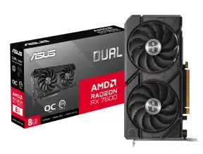 Tarjeta De Video Asus Rx 7600 8gb Gddr6 Dual (dual-rx7600-o8g-evo) Radeon 128 Bits, 2 Ventiladores