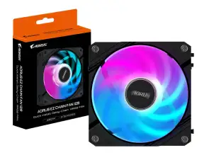 Cooler Para Case Gigabyte Rf120 Aorus Ez Chain (gp-ecfan1201) 120mm, Icue, Argb, Negro