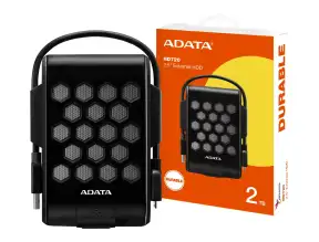 Disco Duro Externo Adata 2tb Hd720 Anti Golpe (ahd720-2tu31-cbk) Unidad De Almacenamiento Portalbe, Usb 3.2, Negro