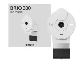 Camara Web Logitech Brio 300 (960-001440) Fhd 1920 X 1080, MicrÓfono Incorporado, Conexion Usb C, 4 Megapixeles, Lente De Cristal, Blanco