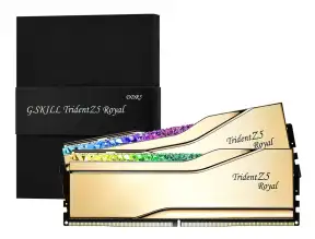 Memoria Ram G.skill Ddr5 32gb (16gbx2) Trident Z5 Royal Gold (f5-7200j3445g16gx2-tr5g) 7200 Mhz, Gold