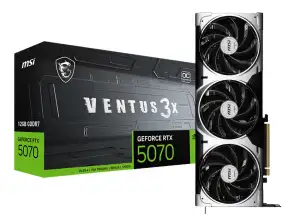 Tarjeta De Video Msi Rtx 5070 Ventus 3x Oc 12gb Gddr7 (912-msirtx50703foc) Geforce Nvidia 192 Bits, 3 Ventiladores