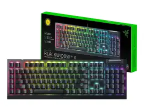 Teclado Gamer Razer Blackwidow V4 X (rz03-04702800-r311) Mecanico, Switch Yelow , Led Rgb, Negro