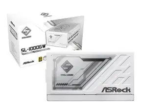 Fuente De Poder Asrock Steel Legend 1000w (sl-1000gw) No Modular, Atx 80 Plus Gold, Blanco