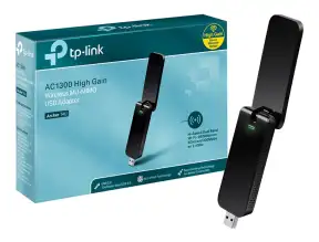 Adaptador Inalambrico Tp-link Archer T4u Nano, Ac1300, Con Puerto Usb De 3.0, Frecuencia 2.4ghz-5ghz, Color Negro (archer T4u)