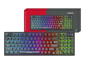 Teclado Gamer Cybertel Striker (cbx K1005+) Mecanico, Switch Rojo, Led Rgb, Negro, Control De Volumen, Usb