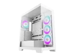 Case Deepcool Gaming Cg580 4f Wh S/fuente (r-cg580-whada4-g-1) Paneles De Vidrio Templado, 4 Ventiladores, Blanco