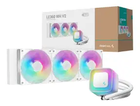 Sistema De Enfriamiento Liquido Deepcool Le360 Wh V2 (r-le360-whammn-g-2) 3 Ventiladores, 360mm, 2da Gen. Bomba, Led Argb