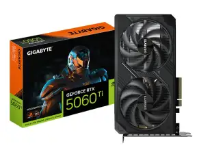 Tarjeta De Video Gigabyte Rtx 5060 Ti 8gb Windforce Gddr7 (gv-n506twf2oc-8gd) Geforce Nvidia, 128 Bits, 2 Ventiladores
