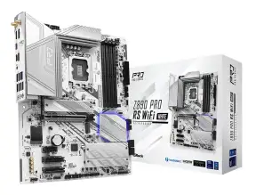 Placa Madre Asrock Z890 Pro Rs Wifi (90z890 Pro Rs Wifi W) Socket Lga 1851, Blanco, Ram Ddr5 Buss 9066oc Mt/s, Core Ultra, Gen 15